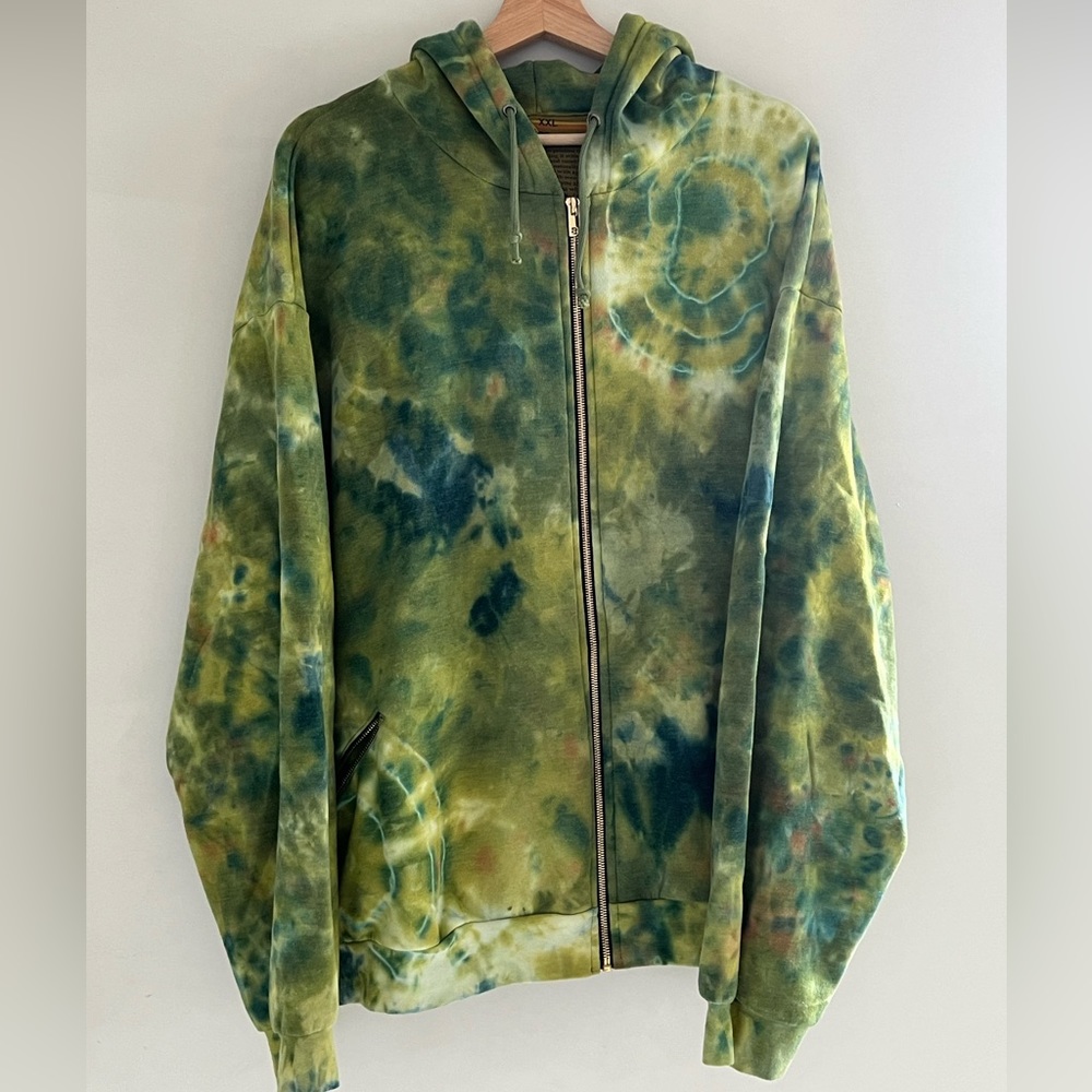 Aviator Nation TIE DYE GREEN YELLOW XXL